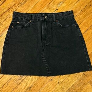NWOT Zara Black Denim Mini